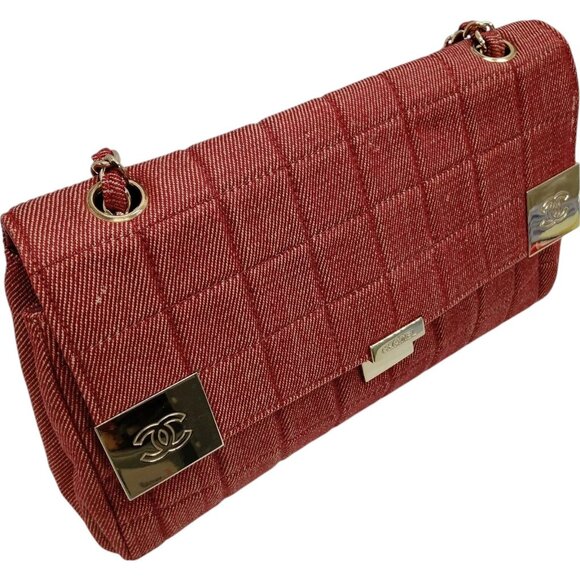 2991018BA (X6) Chanel Shoulder Bag Red Canvas - Picture 4 of 13